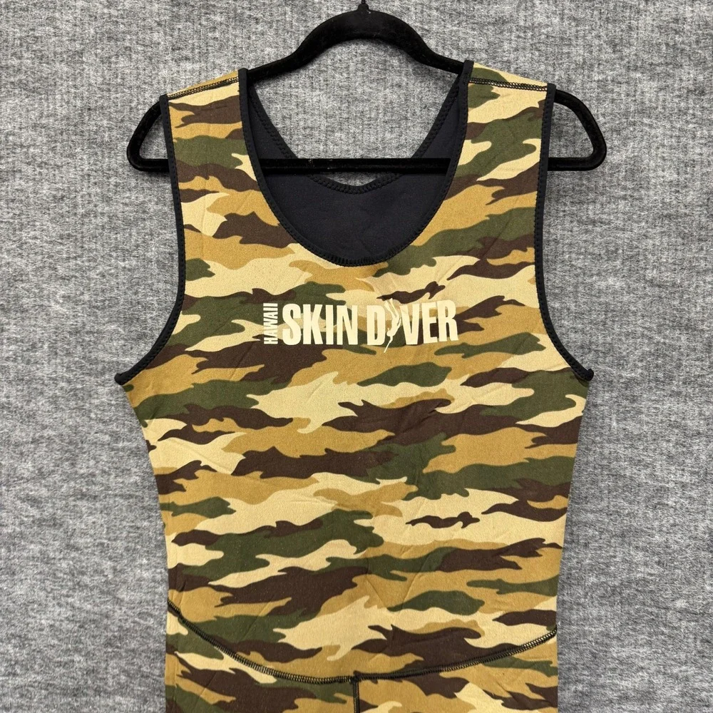 Hawaii Skin Diver Full Length Wetsuit‎ Women Large Camo Neoprene Sleeveless